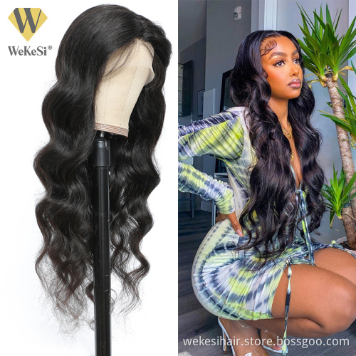Silky Straight Body Wave Full Cuticle Aligned Unprocessed Indian 13*4 Lace Frontal Human Hair Wigs